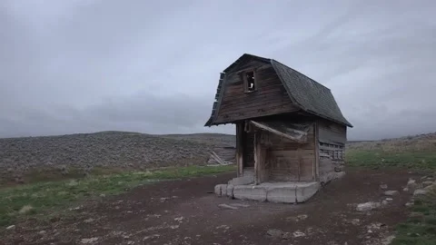 Small abandoned barn Stock Footage 166432421