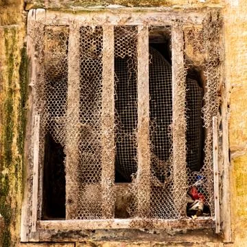 Small abandoned window Stock Photos