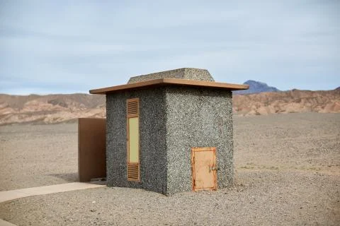 Small ablution block in Death Valley Stock Photos