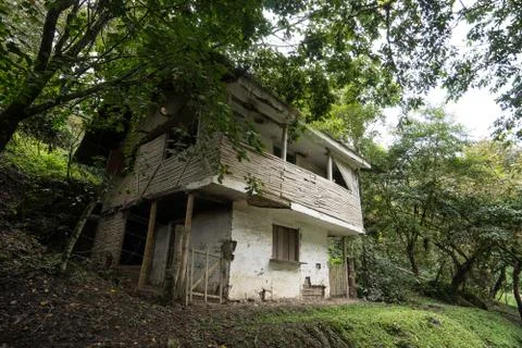 Small adobe house in ruins Stock Photos