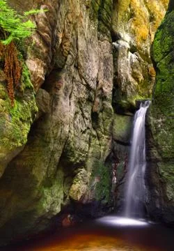 Small adrspach waterfall Stock Photos