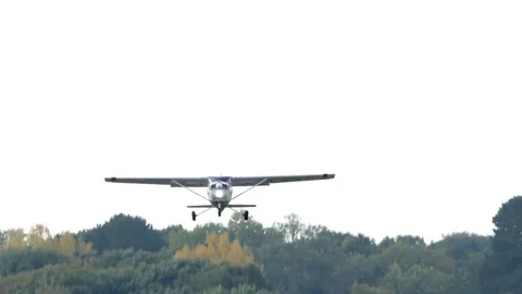 Small aeroplane taking off. Stock-Footage 69158056
