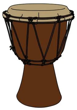 Small african drum Stock Illustration