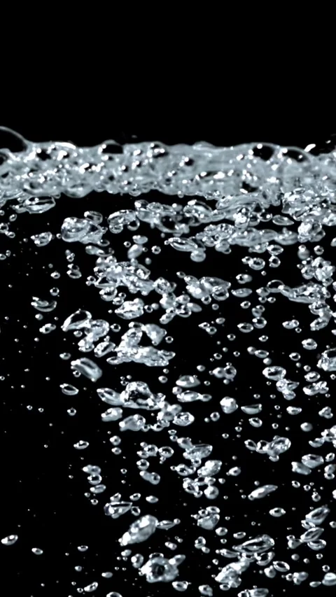 Small air bubbles underwater. Filmed on a high-speed camera at 1000 fps Stock Footage 335367569