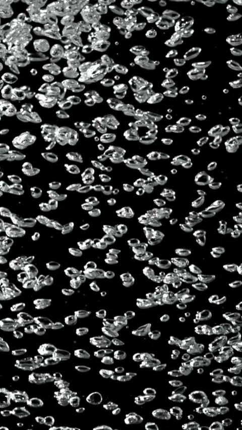 Small air bubbles underwater. Filmed on a high-speed camera at 1000 fps Stock Footage 335373876