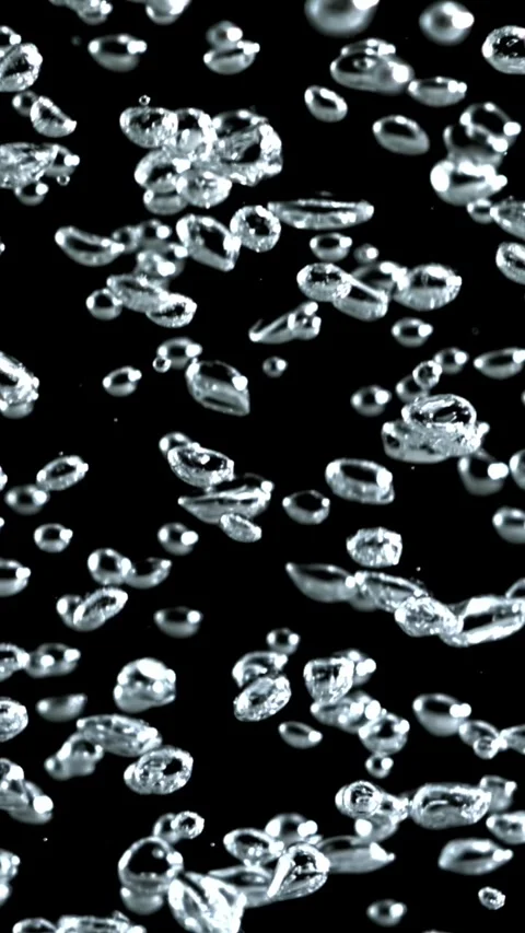 Small air bubbles underwater. Filmed on a high-speed camera at 1000 fps Stock Footage 335378191