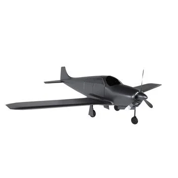 Small aircraft model on a white background Stock Illustration