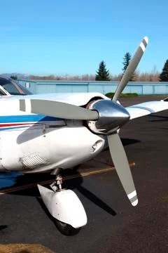 Small aircraft propellers. Stock Photos
