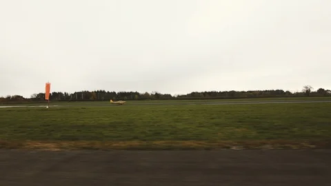 Small aircraft taking off Video stock 127429871