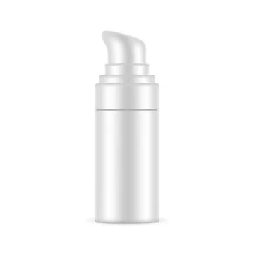 Small Airless Pump Bottle Mockup, Isolated on White Background Stock Illustration