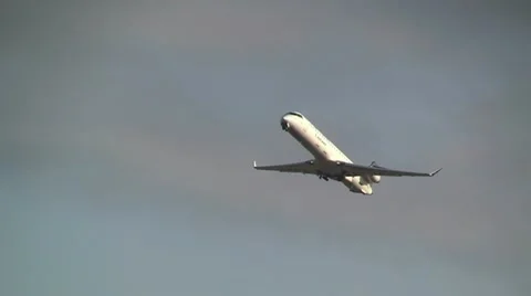 Small Airliner taking off Stock Footage 10827852