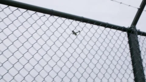 Small airplane flying over Stock Footage 244308252