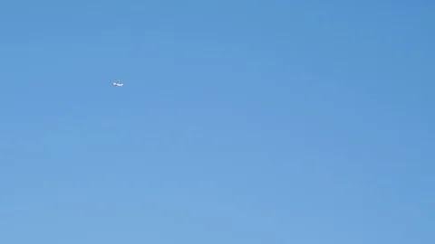 Small Airplane Flying in the Sky Stock Footage 103925042