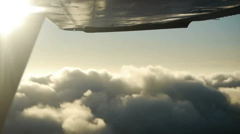 Small Airplane Wing Aerial Video stock 39106845