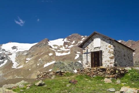 Small alpine chapel Stock Photos
