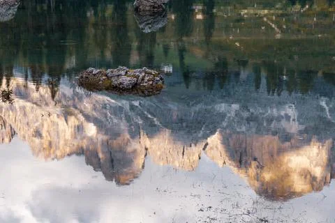 Small alpine lake in the Dolomites Stock Photos