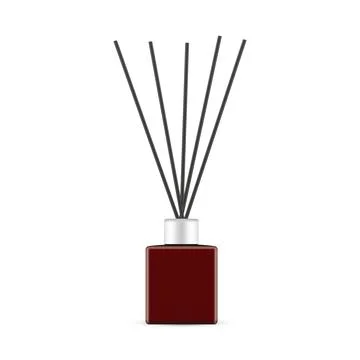 Small Amber Diffuser Bottle With Aroma Sticks Stock Illustration