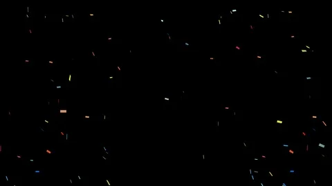 Small amount of confetti being thrown from the sides Stock Footage 106782194