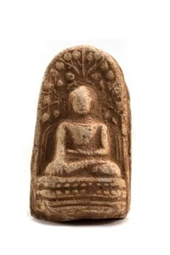 Small ancient buddha image use as amulet Stock Photos