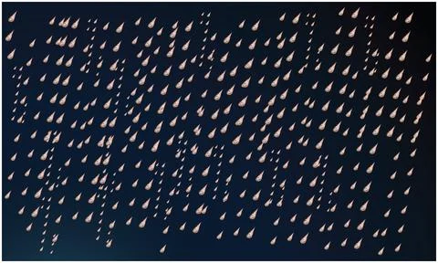 Small and big asteroid falling from the sky Stock Illustration