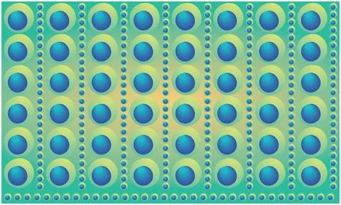 Small and big button in a row on light background Illustrazione stock