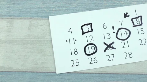 Small and big calendar sheets Stock Footage 86723254