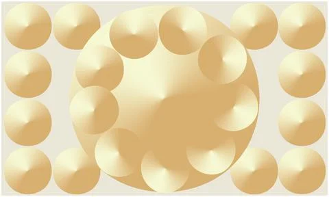 Small and big circles on brown background Illustrazione stock