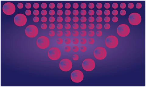 Small and big red button on dark background Illustrazione stock