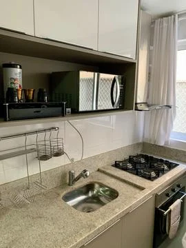 Small and clean kitchen Stock Photos