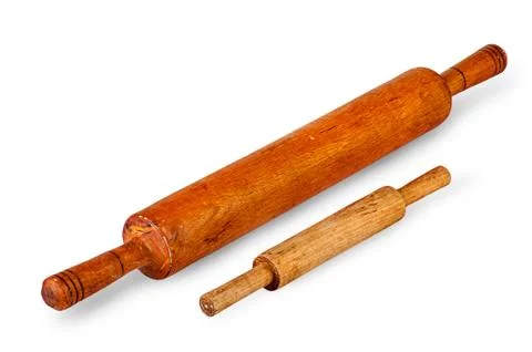 Small and large rolling pin near Stock-Fotos