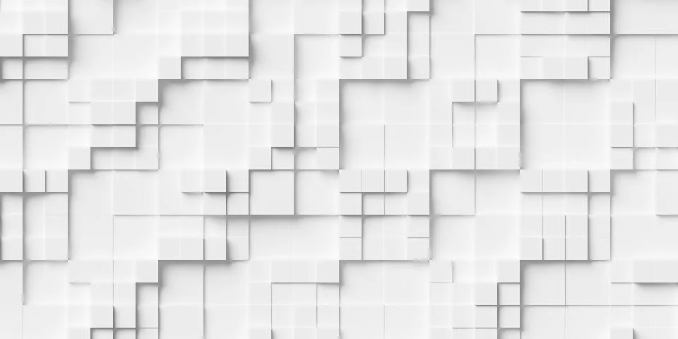 Small and large white square box polygons pattern background wallpaper bann.. Stock Illustration