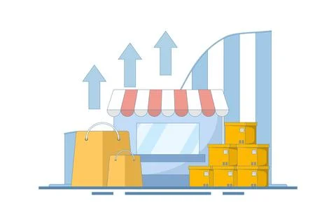 Small and medium business development concept 스톡 일러스트