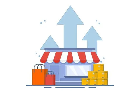 Small and medium business development concept 스톡 일러스트