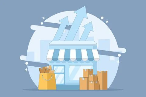 Small and medium business development concept 스톡 일러스트