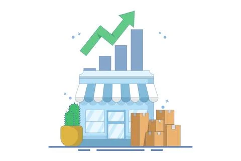 Small and medium business development concept 스톡 일러스트