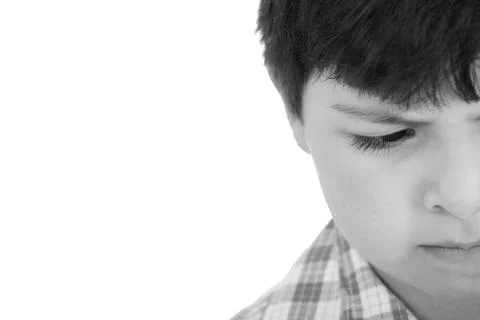 Small and sad boy Stock Photos