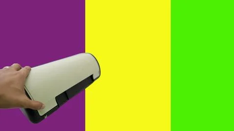 Small and simple printer for printing paper documents - Stock Photos