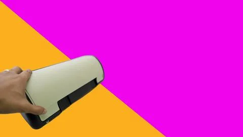 Small and simple printer for printing paper documents - Foto stock