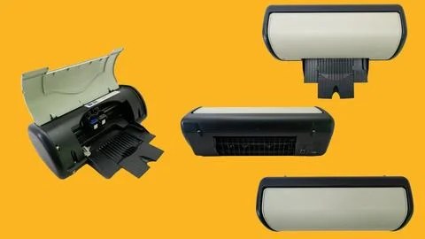 Small and simple printer for printing paper documents - Foto stock