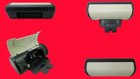 Small and simple printer for printing paper documents - Foto stock