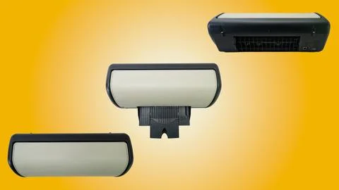Small and simple printer for printing paper documents - Stock Photos