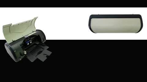 Small and simple printer for printing paper documents - Foto stock