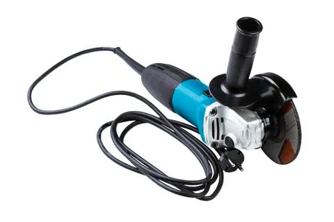 Small angle grinder with abrasive disk Stock Photos