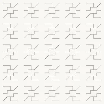 Small angular connectors repeating grid seamless pattern in minimal line design Stockillustratie