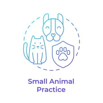 Small animal practice gradient outline concept icon 库存插图