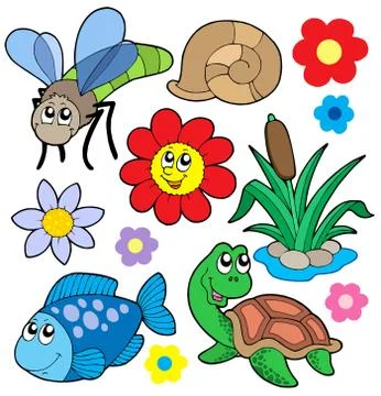 Small animals collection  Ilustración de archivo