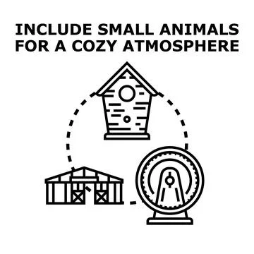 Small animals cozy atmosphere concept vector illustration Stock Illustration