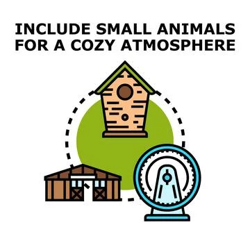 Small animals cozy atmosphere concept vector illustration Stock Illustration