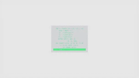 Small animated block with scrolling abstract code. Stock Footage 232830212