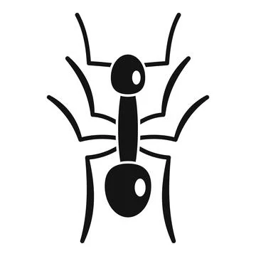 Small ant icon, simple style Stock Illustration